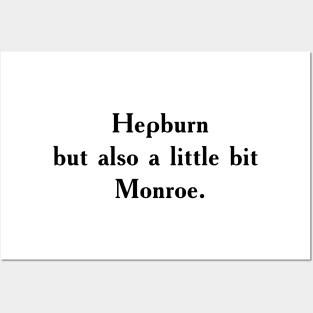 Hepburn + Monroe Minimalist Typography Design Posters and Art